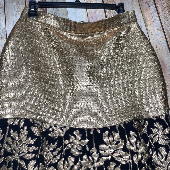 NWT Katherine Kidd Gorgeous and Gold Peplum Skirt - Picture 5 of 7